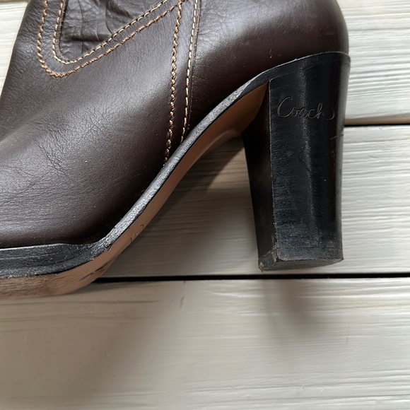 Coach Meadow Boot Brown Leather size 8 - Picture 3 of 8
